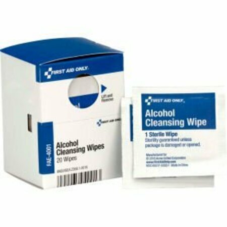 ACME UNITED First Aid Only FAE-4001-001 SmartCompliance Refill Alcohol Wipes, 20/Box FAE-4001-001